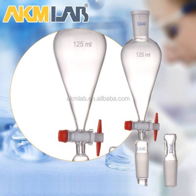 Akm Lab Glass Separatory Funnel With Ptfe Stopcock